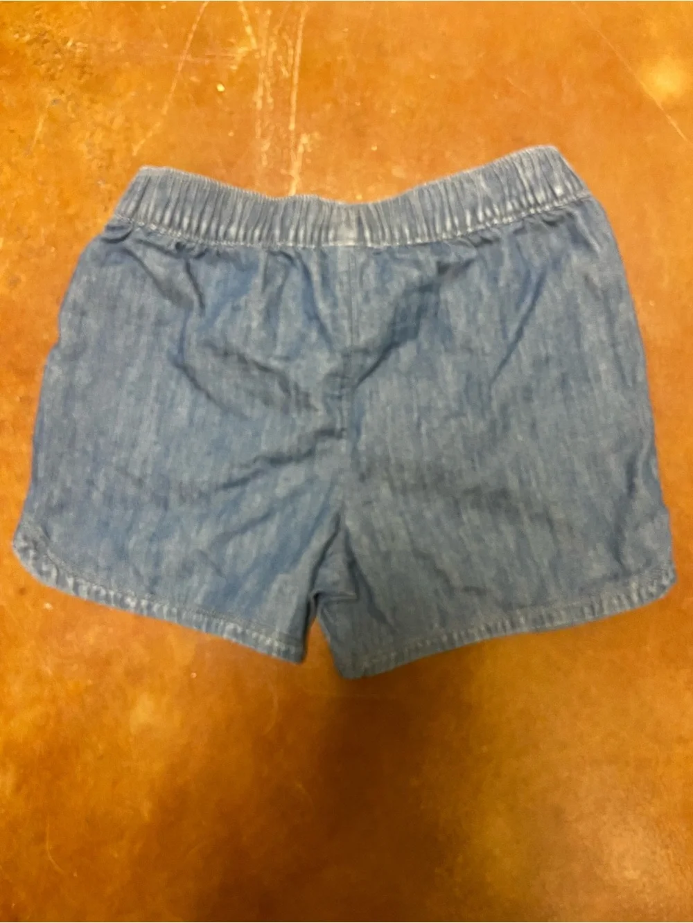 The Children's Place Girls Chambray Pull-On Denim-Look Shorts Blue Size 8 Casual